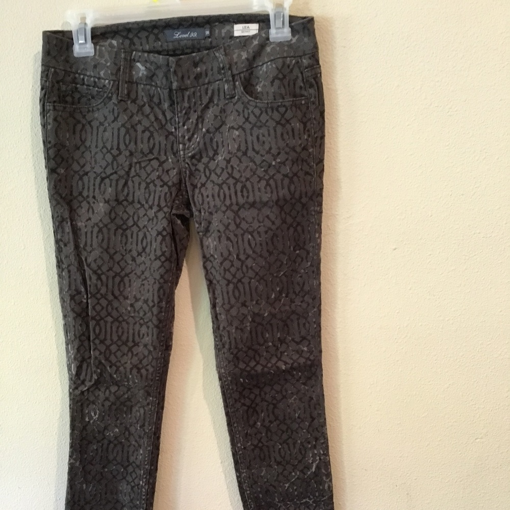 NWOT Neiman Marcus Velvet cutout gray jeans